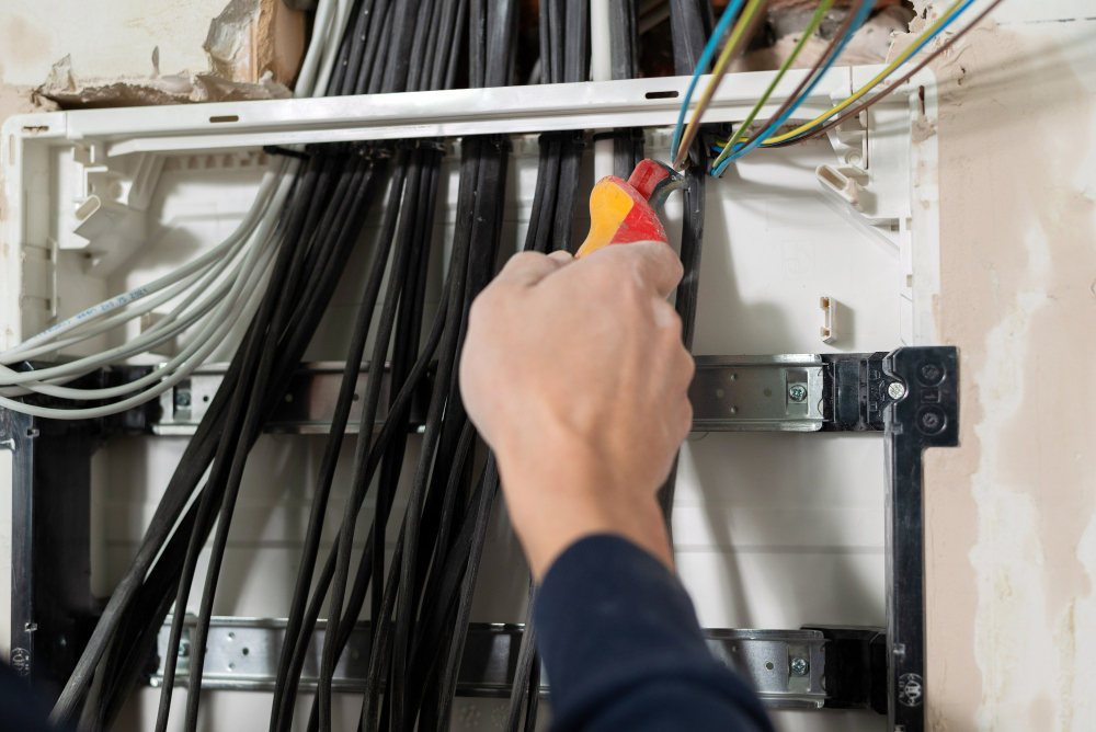 la personne qui prend en charge les travaux pour installer la fibre dans la maison individuelle